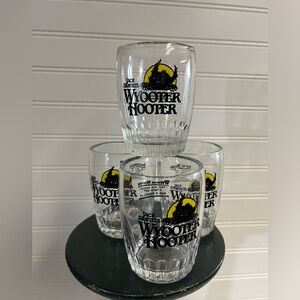 4 Jack Daniels Wyooter Hooter vintage glasses spooky bar set Halloween creepy
